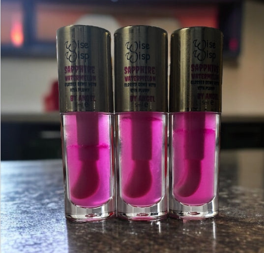 Sapphire Watermelon 2in1 Moisturizing Glossed Gems With Vita Plump By Angel